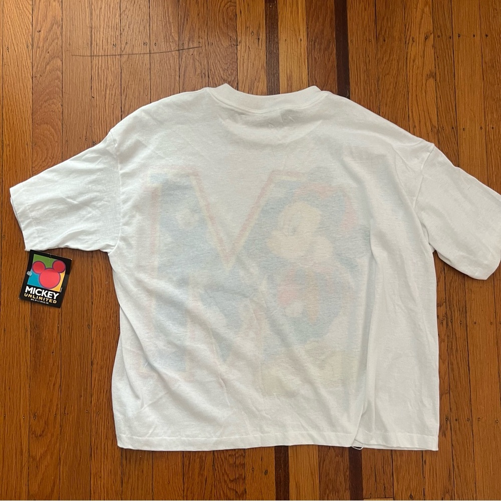 NEW Mickey Unlimited white tee T-shirt one size NWT Disney vintage - Picture 5 of 5